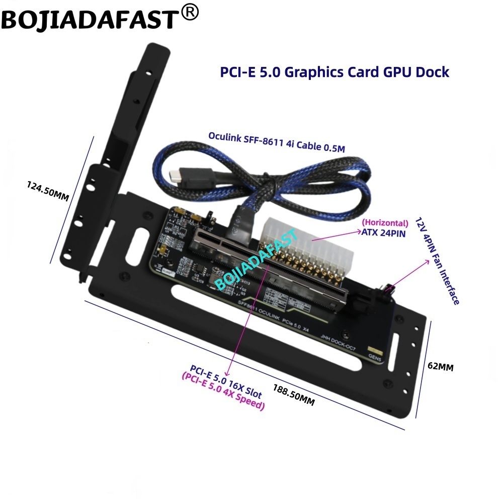 PCI-E 5.0 16X GEN5 Adapter Car - Oculink Egpu Dock Graphics Card recension och pris